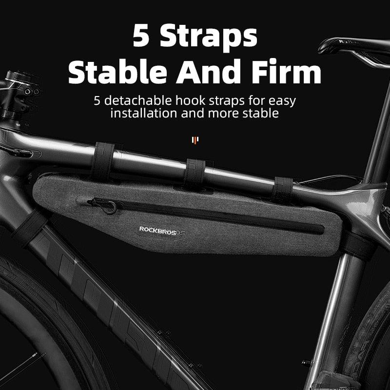 Full Waterproof Bike Bag Front Tube Double Zipper Scratch - resistant Bicycle Bag Bike Accessories Bicycle Top Tube Fashion Bag Water Resistant Cycling Pack Bike Pouch Storage Bag 1.5L - UrbanCycling.com