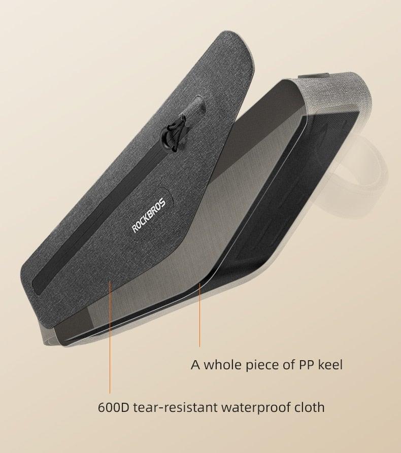 Full Waterproof Bike Bag Front Tube Double Zipper Scratch - resistant Bicycle Bag Bike Accessories Bicycle Top Tube Fashion Bag Water Resistant Cycling Pack Bike Pouch Storage Bag 1.5L - UrbanCycling.com