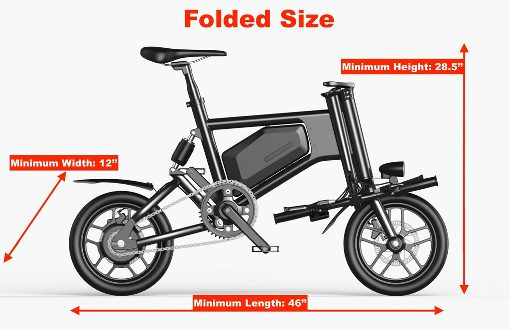 GlareWheel 12'' Foldable Electric Bike Urban Fashion X5 White - UrbanCycling.com