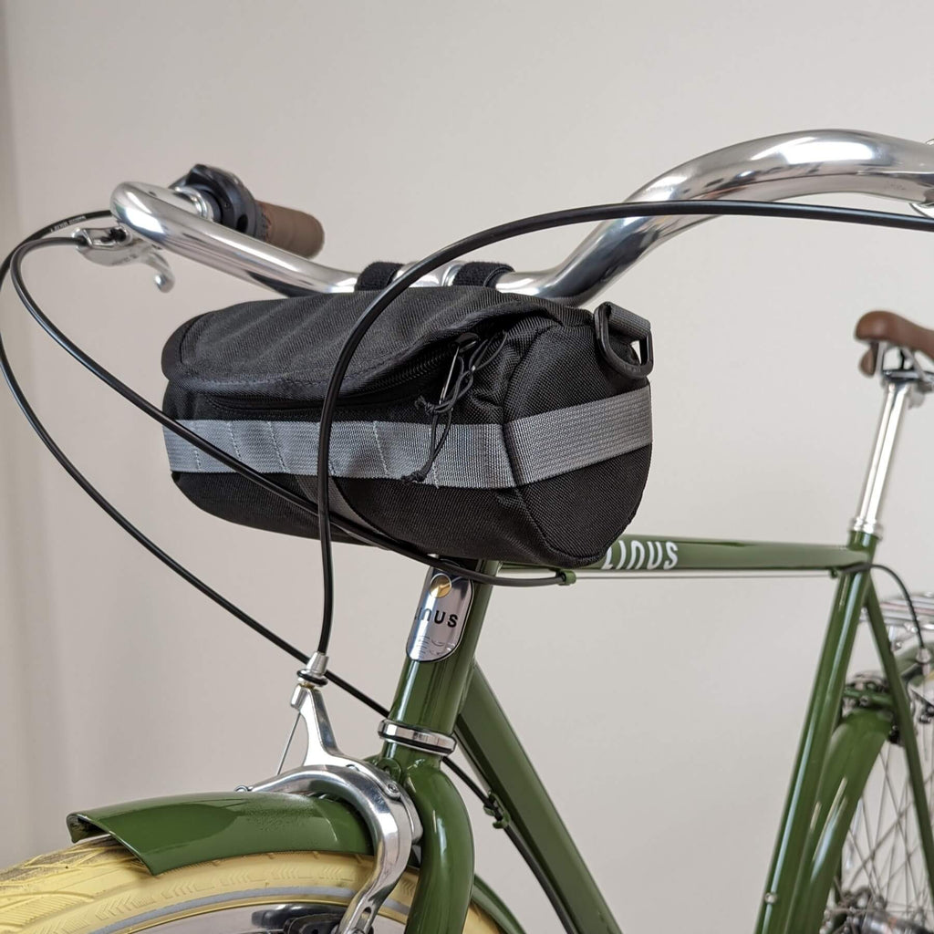 Handlebar Bag - Black & Green Burrito - UrbanCycling.com