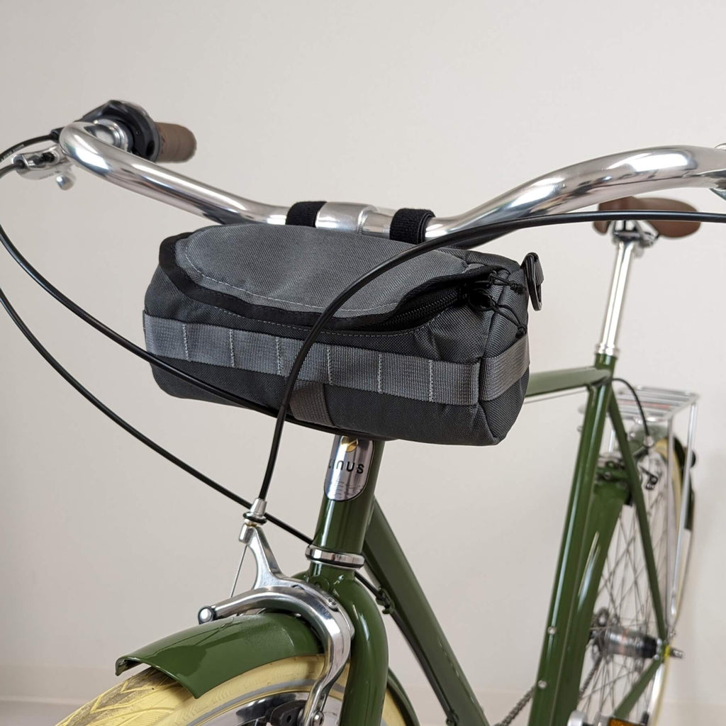 Handlebar Bag - Charcoal & Blue Burrito - UrbanCycling.com