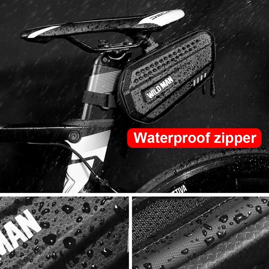 Hard Shell Bicycle Bag Waterproof Cycling Road Bike Tool Bag Night Reflective Bag Bike Accessories Bike Bag Bicycle Bag Under Hard Shell Bike Seat Bag with Silver Reflective Strip Bike Bag For Mountain Road Bike - UrbanCycling.com