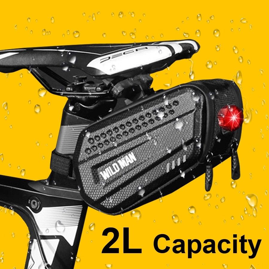 Hard Shell Bicycle Bag Waterproof Cycling Road Bike Tool Bag Night Reflective Bag Bike Accessories Bike Bag Bicycle Bag Under Hard Shell Bike Seat Bag with Silver Reflective Strip Bike Bag For Mountain Road Bike - UrbanCycling.com