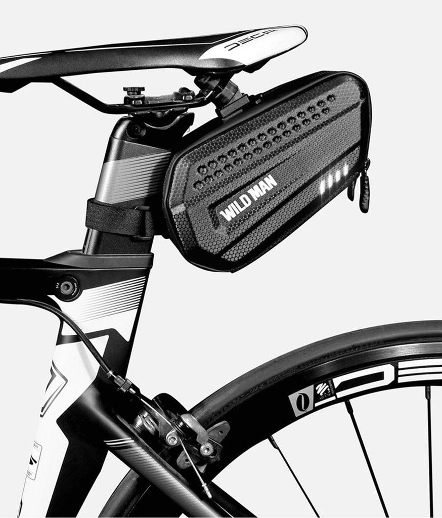 Hard Shell Bicycle Bag Waterproof Cycling Road Bike Tool Bag Night Reflective Bag Bike Accessories Bike Bag Bicycle Bag Under Hard Shell Bike Seat Bag with Silver Reflective Strip Bike Bag For Mountain Road Bike - UrbanCycling.com
