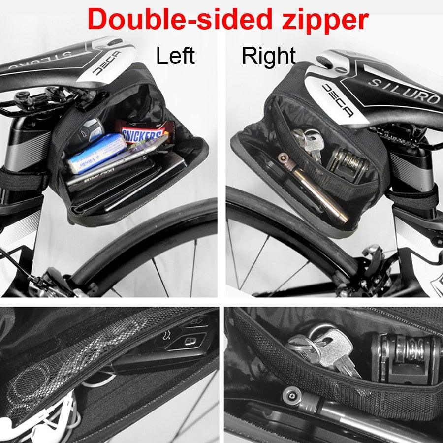 Hard Shell Bicycle Bag Waterproof Cycling Road Bike Tool Bag Night Reflective Bag Bike Accessories Bike Bag Bicycle Bag Under Hard Shell Bike Seat Bag with Silver Reflective Strip Bike Bag For Mountain Road Bike - UrbanCycling.com