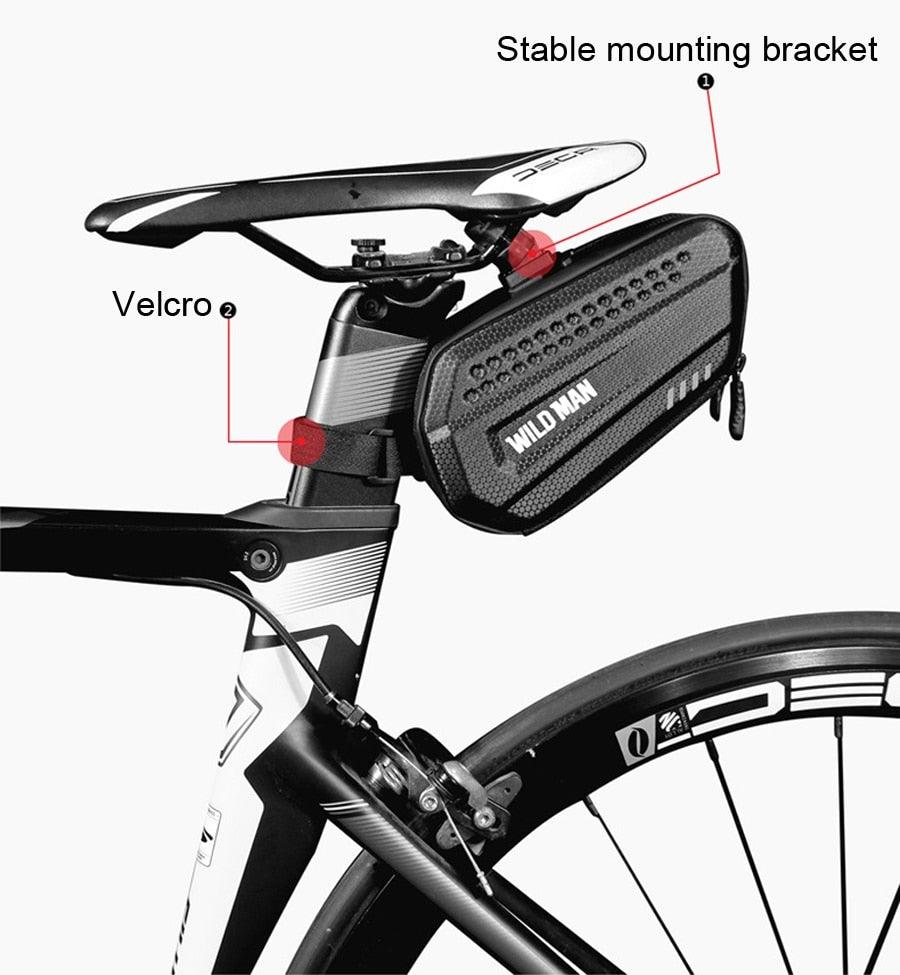 Hard Shell Bicycle Bag Waterproof Cycling Road Bike Tool Bag Night Reflective Bag Bike Accessories Bike Bag Bicycle Bag Under Hard Shell Bike Seat Bag with Silver Reflective Strip Bike Bag For Mountain Road Bike - UrbanCycling.com