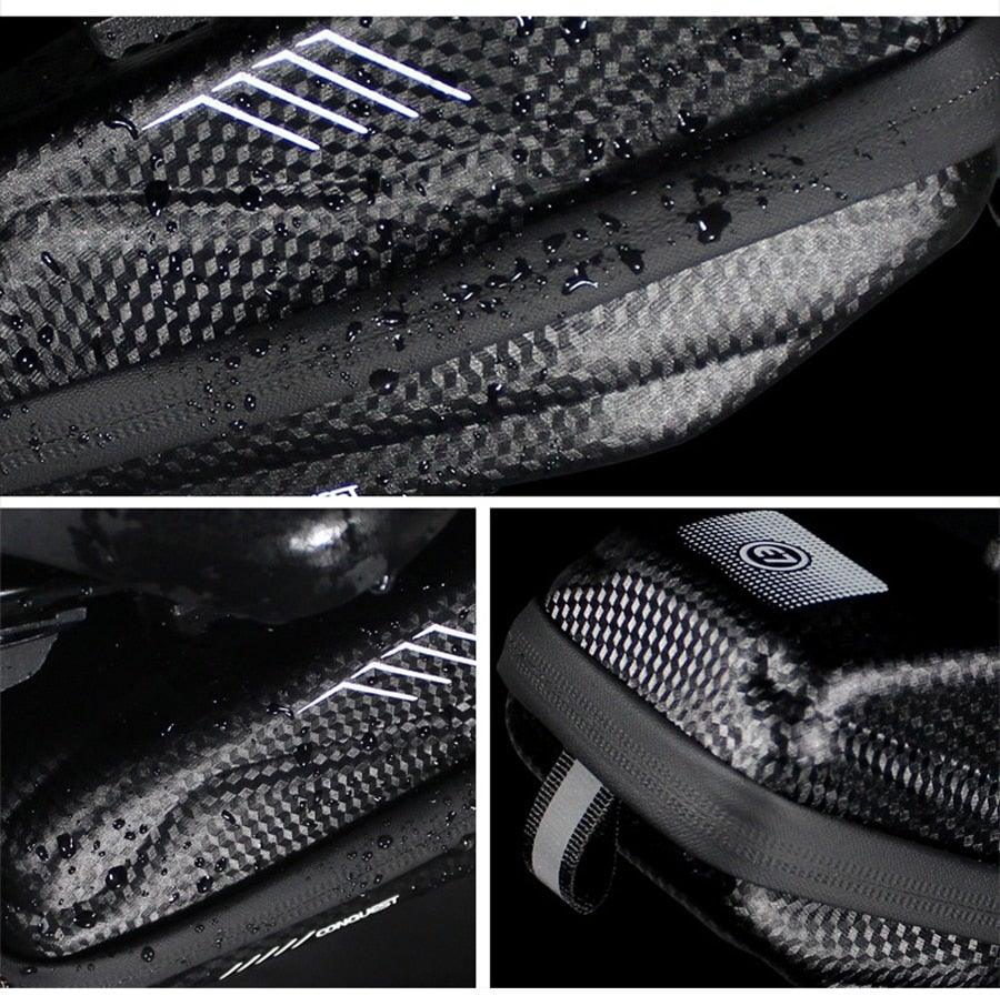 Hard Shell Bicycle Bag Waterproof Cycling Road Bike Tool Bag Night Reflective Bag Bike Accessories Bike Bag Bicycle Bag Under Hard Shell Bike Seat Bag with Silver Reflective Strip Bike Bag For Mountain Road Bike - UrbanCycling.com