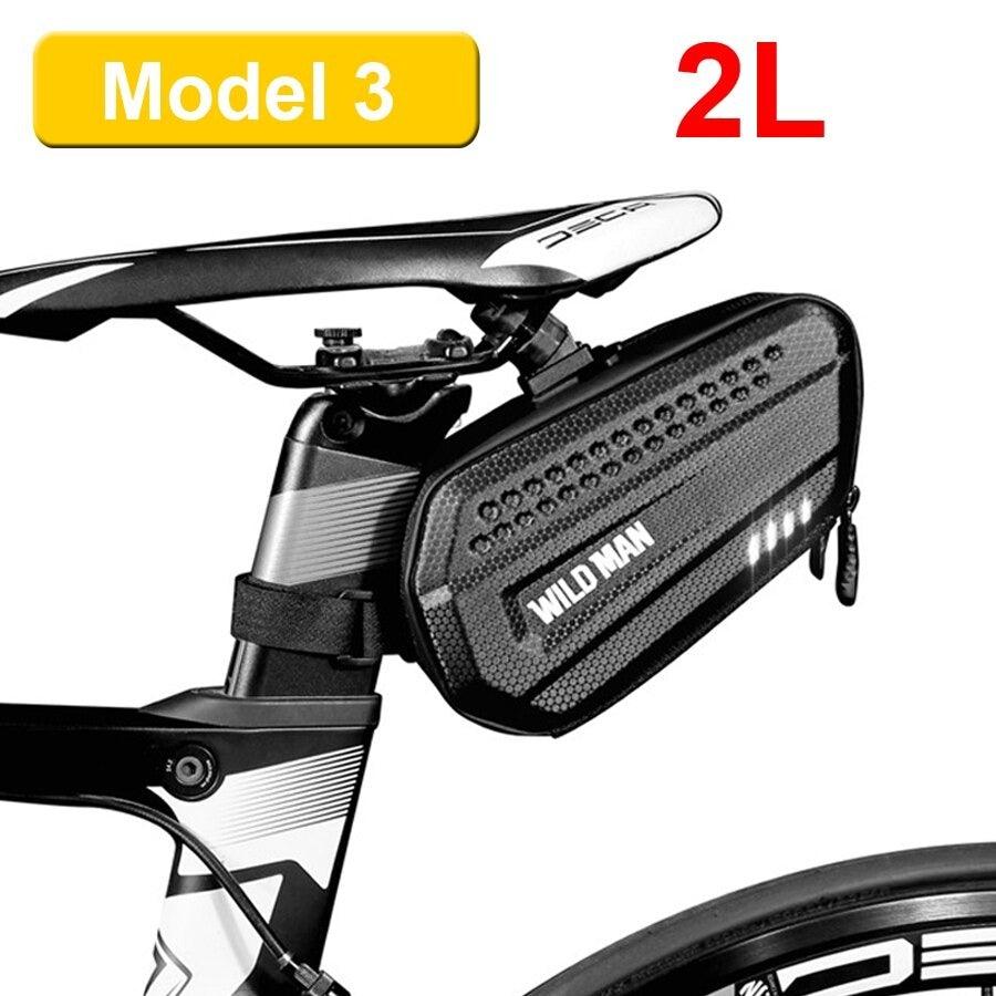 Hard Shell Bicycle Bag Waterproof Cycling Road Bike Tool Bag Night Reflective Bag Bike Accessories Bike Bag Bicycle Bag Under Hard Shell Bike Seat Bag with Silver Reflective Strip Bike Bag For Mountain Road Bike - UrbanCycling.com