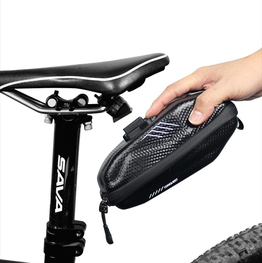 Hard Shell Bicycle Bag Waterproof Cycling Road Bike Tool Bag Night Reflective Bag Bike Accessories Bike Bag Bicycle Bag Under Hard Shell Bike Seat Bag with Silver Reflective Strip Bike Bag For Mountain Road Bike - UrbanCycling.com