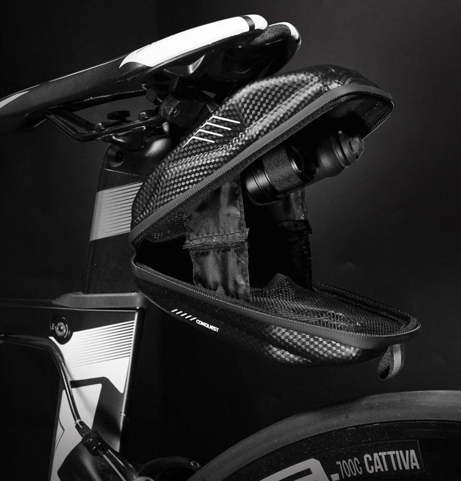 Hard Shell Bicycle Bag Waterproof Cycling Road Bike Tool Bag Night Reflective Bag Bike Accessories Bike Bag Bicycle Bag Under Hard Shell Bike Seat Bag with Silver Reflective Strip Bike Bag For Mountain Road Bike - UrbanCycling.com