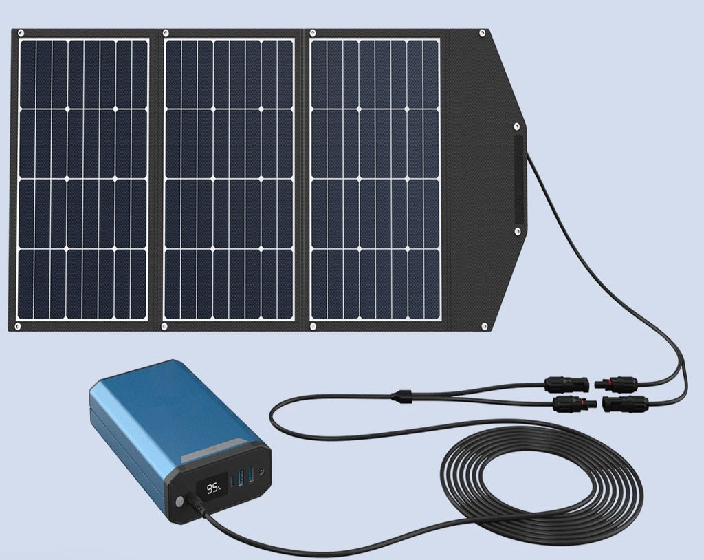 High Efficiency 90W Tri - Fold Foldable Solar Panel Kit Suitcase - UrbanCycling.com