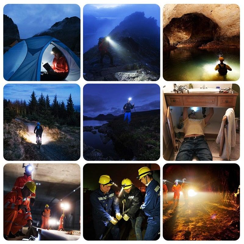 High Lumen Ultra Bright Powerful Rechargeable LED Headlamp USB Head Lamp 7 LED Headlight Head Flashlight Waterproof Flashlight Head Torch For Outdoor Camping Cycling Running Fishing - UrbanCycling.com