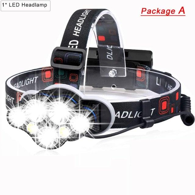 High Lumen Ultra Bright Powerful Rechargeable LED Headlamp USB Head Lamp 7 LED Headlight Head Flashlight Waterproof Flashlight Head Torch For Outdoor Camping Cycling Running Fishing - UrbanCycling.com