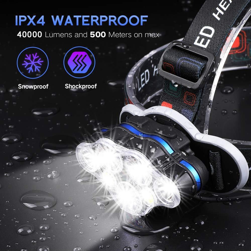 High Lumen Ultra Bright Powerful Rechargeable LED Headlamp USB Head Lamp 7 LED Headlight Head Flashlight Waterproof Flashlight Head Torch For Outdoor Camping Cycling Running Fishing - UrbanCycling.com