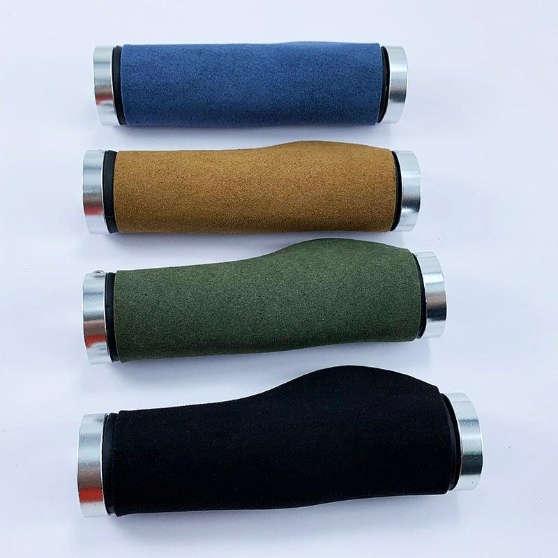 Leather City Mountain Bike Handlebar Cover Handle Grips Bar End Non - slip Aluminum Lock Ergonomic Design Non - Slip Microfiber Leather Bicycle Grip With Aluminum Alloy Dual Lock - On Bicycle Handle Bar Covers For Mountain Road Bike - UrbanCycling.com