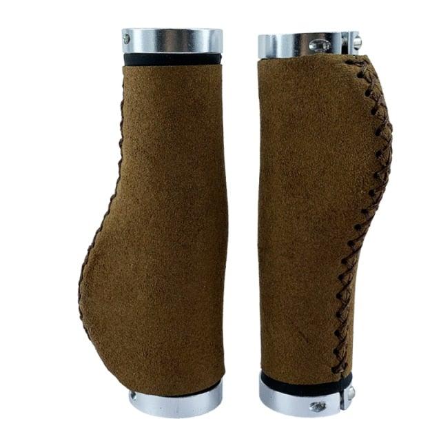 Leather City Mountain Bike Handlebar Cover Handle Grips Bar End Non - slip Aluminum Lock Ergonomic Design Non - Slip Microfiber Leather Bicycle Grip With Aluminum Alloy Dual Lock - On Bicycle Handle Bar Covers For Mountain Road Bike - UrbanCycling.com