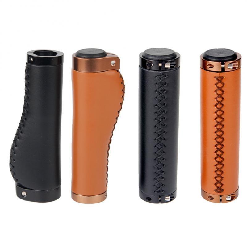 Leather Mountain Bike Scooter Bicycle Handlebar Cover Handle Grips Non - Slip Lock - on Bike Handlebar Grips Locking Non - Slip - PU Bicycle Handle Grip Bike Grips Widen Holding Surface For Cycling Mountain And Bicycles - UrbanCycling.com