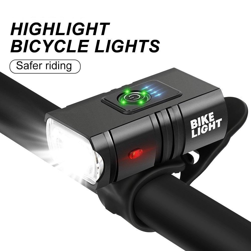LED Bicycle Light Front USB Rechargeable 1000 Lumen Bike Front Lamp Mountain Bicycle Headlight Adjustable Lightness And Flashlight With Waterproof IPX5 And Large Capacity Battery - UrbanCycling.com