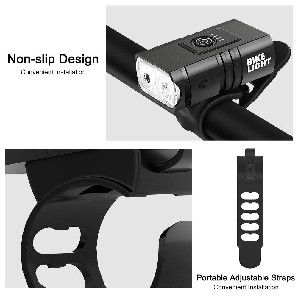 LED Bicycle Light Front USB Rechargeable 1000 Lumen Bike Front Lamp Mountain Bicycle Headlight Adjustable Lightness And Flashlight With Waterproof IPX5 And Large Capacity Battery - UrbanCycling.com