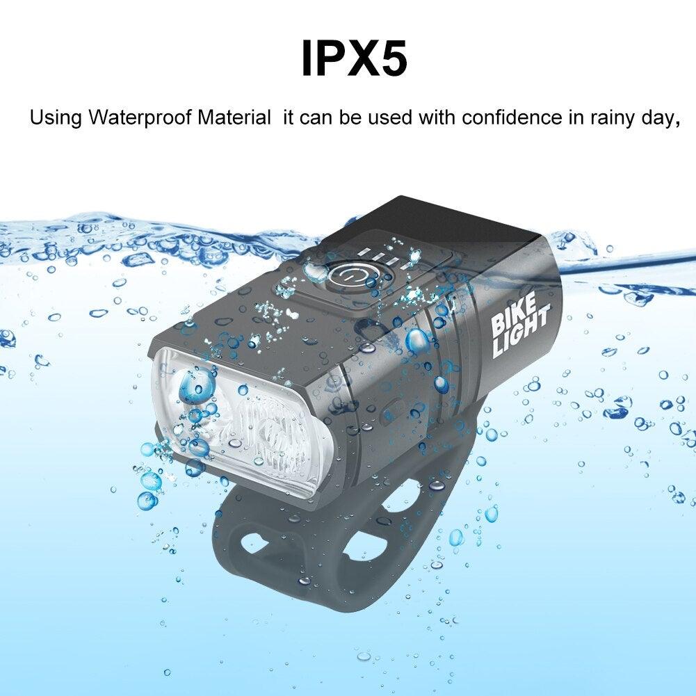 LED Bicycle Light Front USB Rechargeable 1000 Lumen Bike Front Lamp Mountain Bicycle Headlight Adjustable Lightness And Flashlight With Waterproof IPX5 And Large Capacity Battery - UrbanCycling.com
