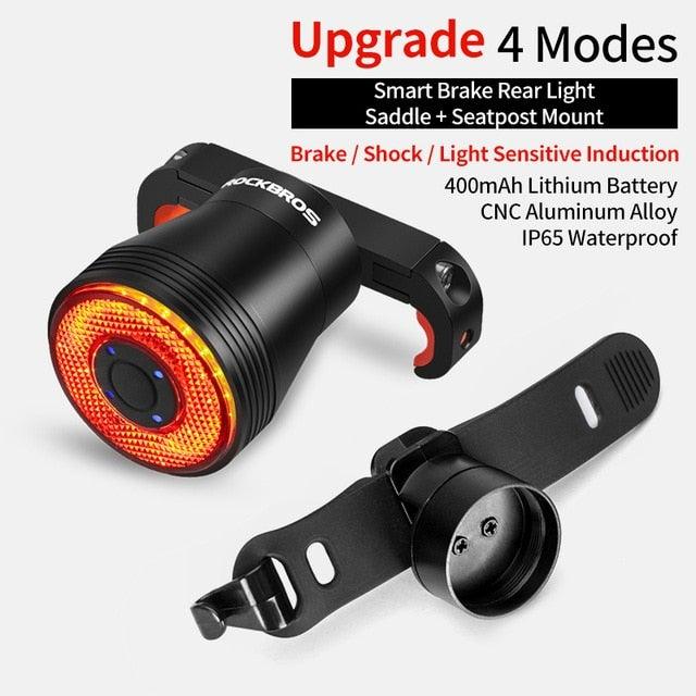 LED Bicycle Waterproof USB Charging Taillight Cycling Flashlight Auto Brake Sensing Smart Bicycle Rear Brake Lights Braking Sensing Taillights USB Rechargeable Ultra Bright LED Warning Bicycle Flashlight - UrbanCycling.com
