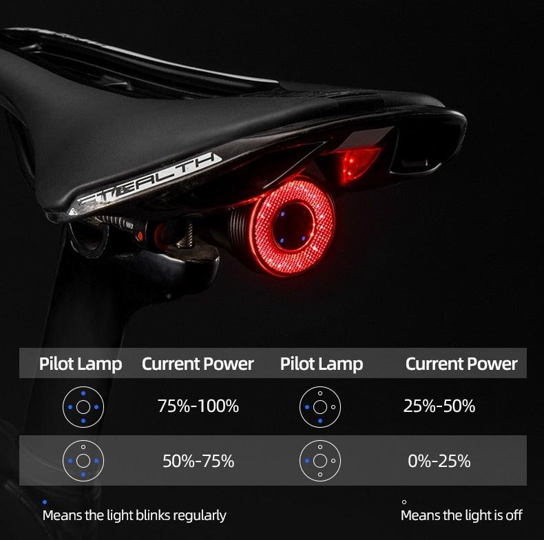 LED Bicycle Waterproof USB Charging Taillight Cycling Flashlight Auto Brake Sensing Smart Bicycle Rear Brake Lights Braking Sensing Taillights USB Rechargeable Ultra Bright LED Warning Bicycle Flashlight - UrbanCycling.com