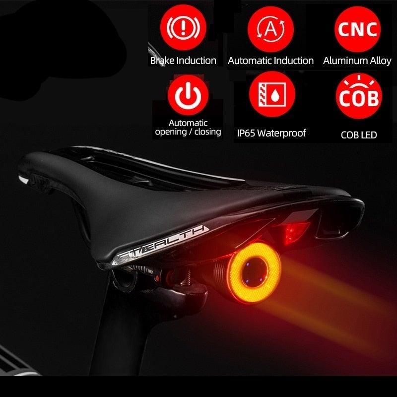 LED Bicycle Waterproof USB Charging Taillight Cycling Flashlight Auto Brake Sensing Smart Bicycle Rear Brake Lights Braking Sensing Taillights USB Rechargeable Ultra Bright LED Warning Bicycle Flashlight - UrbanCycling.com