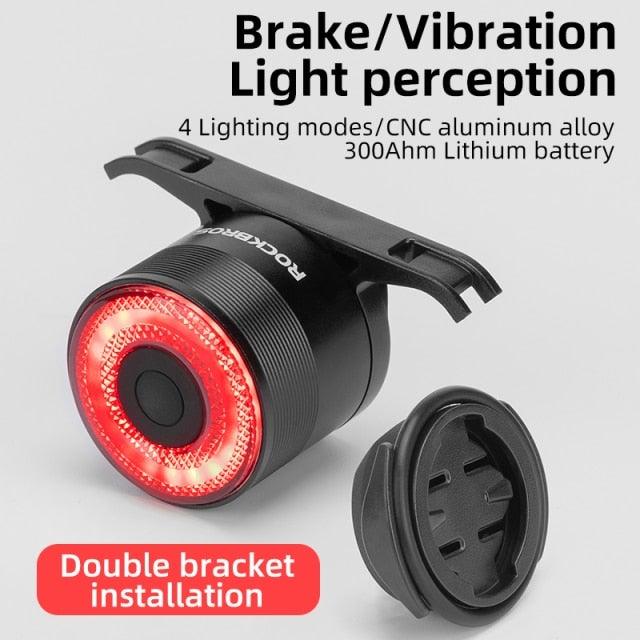 LED Bicycle Waterproof USB Charging Taillight Cycling Flashlight Auto Brake Sensing Smart Bicycle Rear Brake Lights Braking Sensing Taillights USB Rechargeable Ultra Bright LED Warning Bicycle Flashlight - UrbanCycling.com
