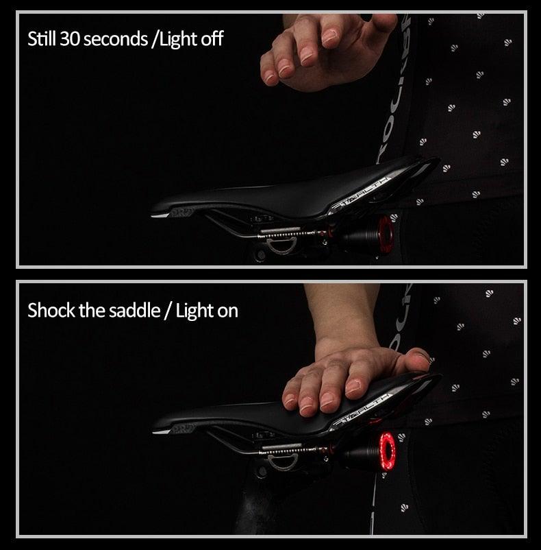 LED Bicycle Waterproof USB Charging Taillight Cycling Flashlight Auto Brake Sensing Smart Bicycle Rear Brake Lights Braking Sensing Taillights USB Rechargeable Ultra Bright LED Warning Bicycle Flashlight - UrbanCycling.com