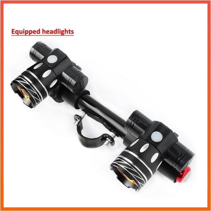 LED Headlight For Bike Electric Scooter USB Rechargeable LED Light Front Lamp High Lumens Brightness Bicycle Light Front With Strong Battery Portable Waterproof Flashlight For Night Cycling - UrbanCycling.com