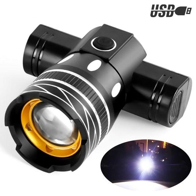 LED Headlight For Bike Electric Scooter USB Rechargeable LED Light Front Lamp High Lumens Brightness Bicycle Light Front With Strong Battery Portable Waterproof Flashlight For Night Cycling - UrbanCycling.com