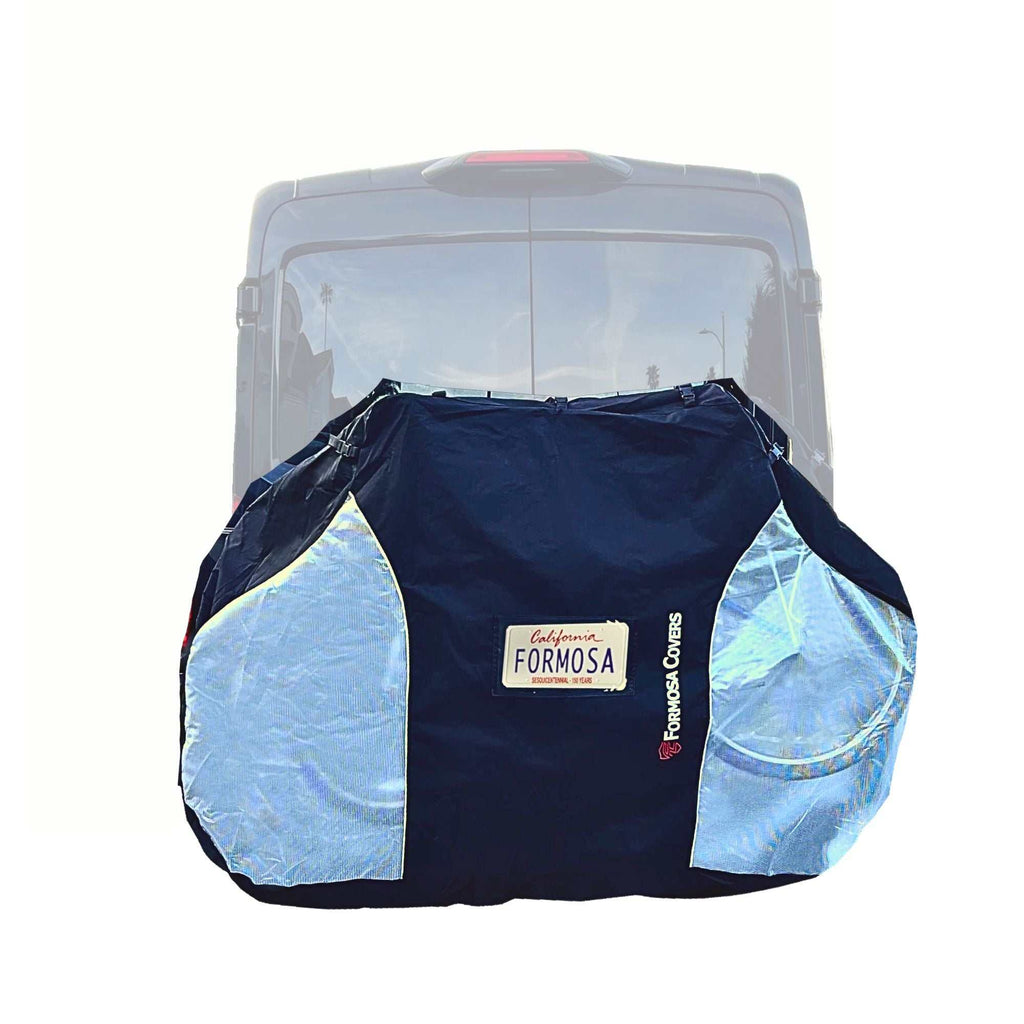 Lightweight Dual Bike Rack Cover For Transport (Fits 1 - 2 Bikes) with Large Translucent Ends - UrbanCycling.com