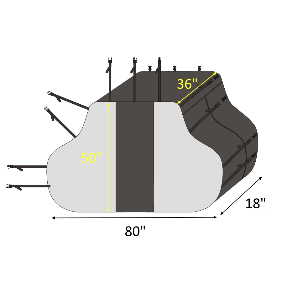 Lightweight Dual Bike Rack Cover For Transport (Fits 1 - 2 Bikes) with Large Translucent Ends - UrbanCycling.com