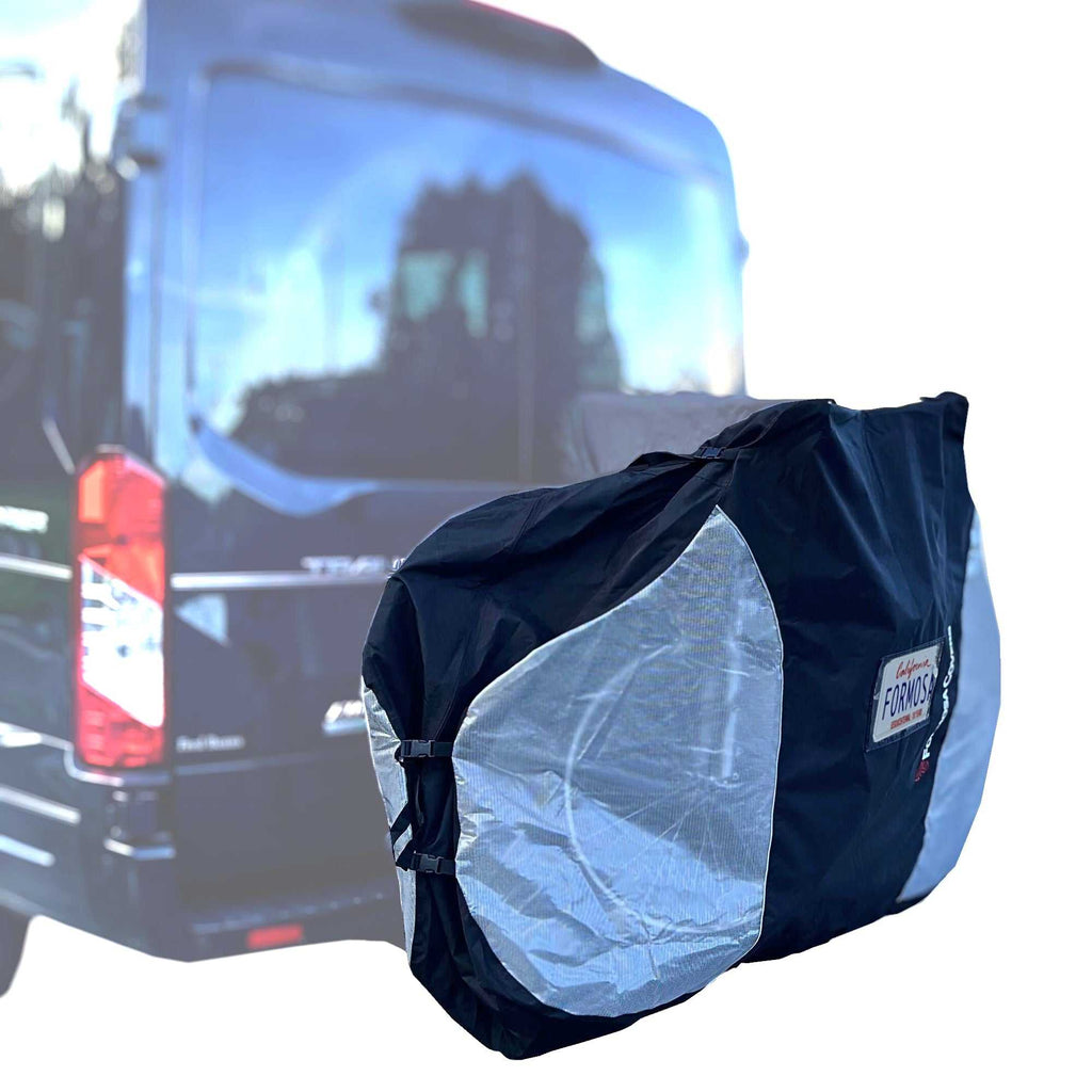 Lightweight Dual Bike Rack Cover For Transport (Fits 1 - 2 Bikes) with Large Translucent Ends - UrbanCycling.com