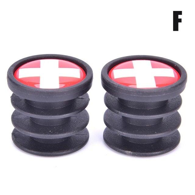 Lightweight Mini Bicycle National Flag Handlebar End Plugs For Mountain Road Bike Bicycle Grips Parts Protective Cover Handlebar Bar End Plugs Plastic Bike Handlebar End Caps For Road Bike Most Bicycle - UrbanCycling.com