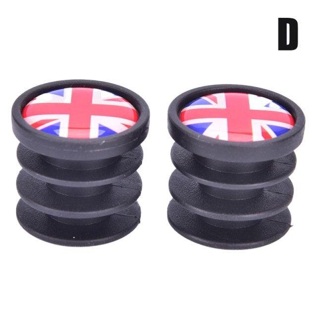 Lightweight Mini Bicycle National Flag Handlebar End Plugs For Mountain Road Bike Bicycle Grips Parts Protective Cover Handlebar Bar End Plugs Plastic Bike Handlebar End Caps For Road Bike Most Bicycle - UrbanCycling.com