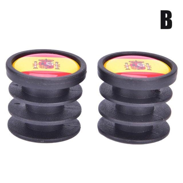 Lightweight Mini Bicycle National Flag Handlebar End Plugs For Mountain Road Bike Bicycle Grips Parts Protective Cover Handlebar Bar End Plugs Plastic Bike Handlebar End Caps For Road Bike Most Bicycle - UrbanCycling.com