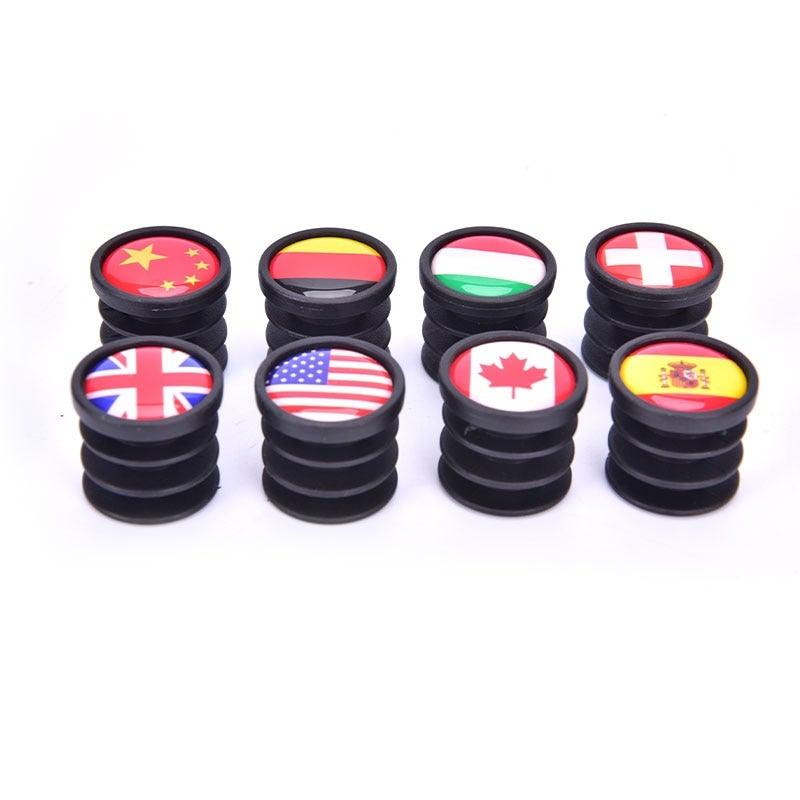 Lightweight Mini Bicycle National Flag Handlebar End Plugs For Mountain Road Bike Bicycle Grips Parts Protective Cover Handlebar Bar End Plugs Plastic Bike Handlebar End Caps For Road Bike Most Bicycle - UrbanCycling.com