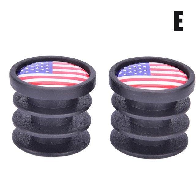 Lightweight Mini Bicycle National Flag Handlebar End Plugs For Mountain Road Bike Bicycle Grips Parts Protective Cover Handlebar Bar End Plugs Plastic Bike Handlebar End Caps For Road Bike Most Bicycle - UrbanCycling.com