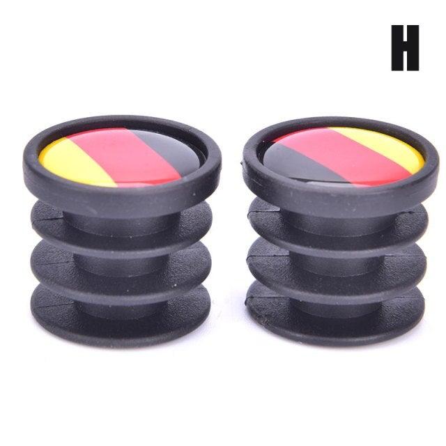 Lightweight Mini Bicycle National Flag Handlebar End Plugs For Mountain Road Bike Bicycle Grips Parts Protective Cover Handlebar Bar End Plugs Plastic Bike Handlebar End Caps For Road Bike Most Bicycle - UrbanCycling.com