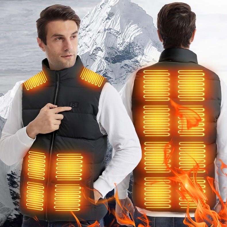 LITEGUEST Heated Vest with LED Light Winter Outdoor Warming Vest - UrbanCycling.com
