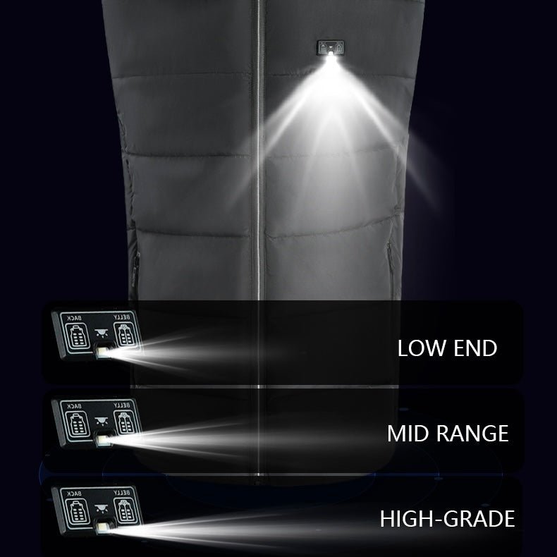 LITEGUEST Heated Vest with LED Light Winter Outdoor Warming Vest - UrbanCycling.com