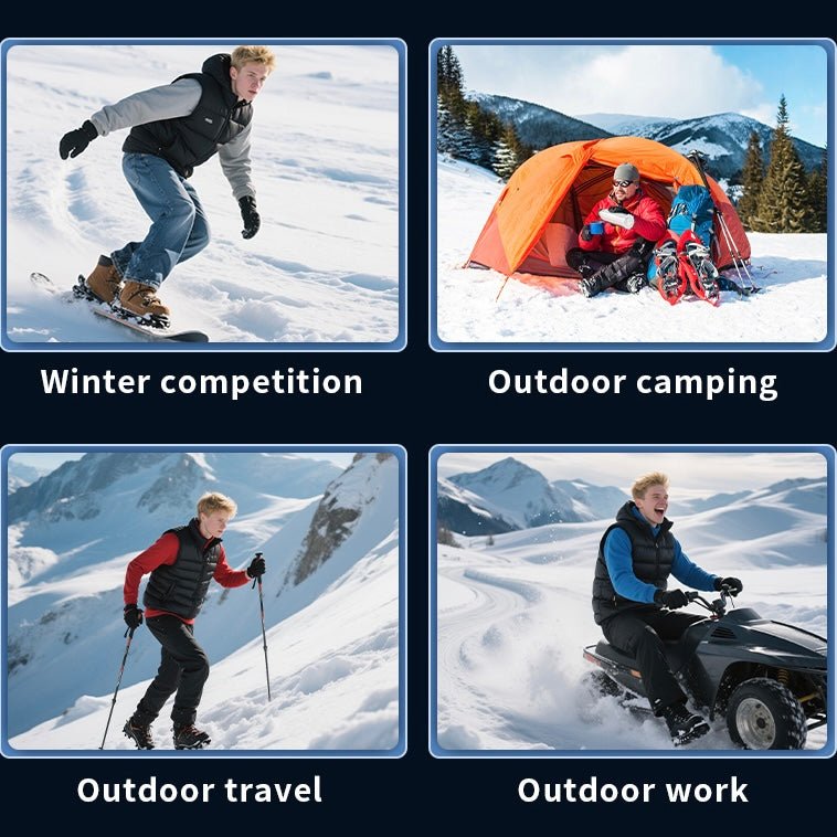 LITEGUEST Heated Vest with LED Light Winter Outdoor Warming Vest - UrbanCycling.com