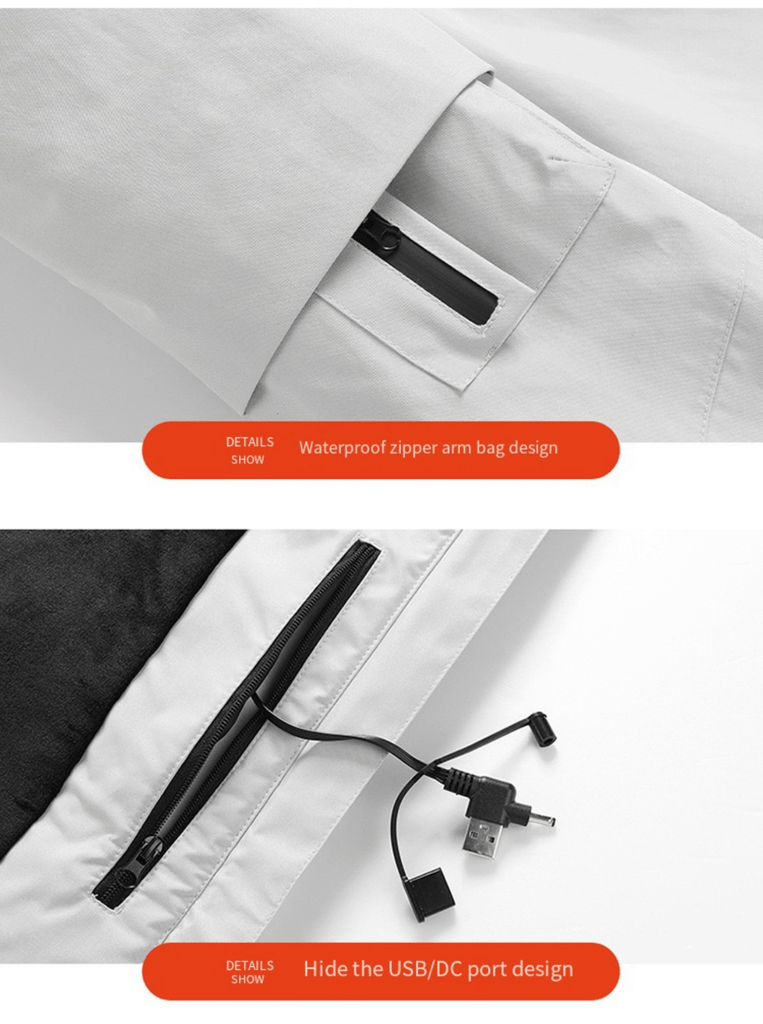 LITEGUEST Waterproof Heated Jacket 5 - Zone USB - Powered for Outdoor - UrbanCycling.com