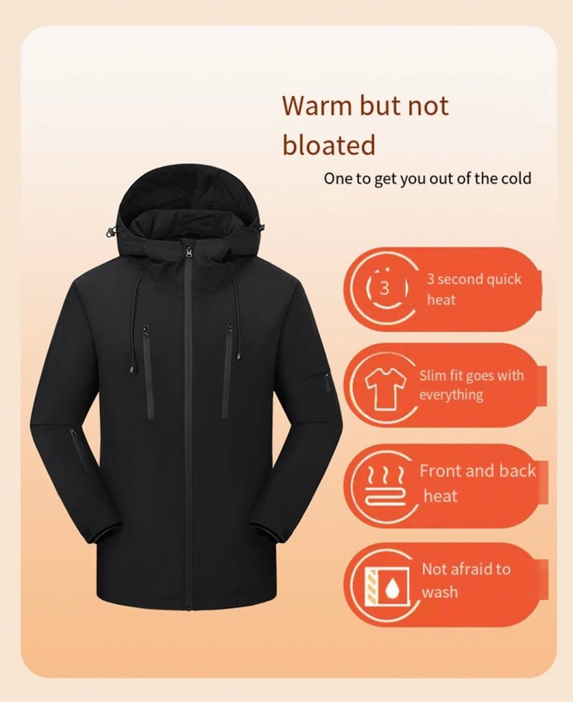 LITEGUEST Waterproof Heated Jacket 5 - Zone USB - Powered for Outdoor - UrbanCycling.com