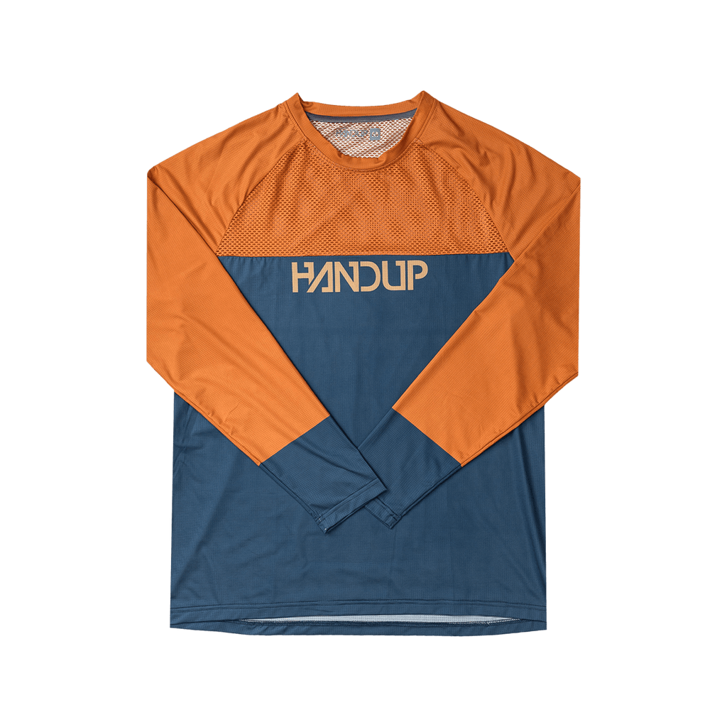 Long Sleeve VenTop Jersey - Burning Orange/Slate Grey - UrbanCycling.com
