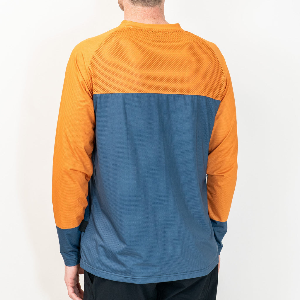 Long Sleeve VenTop Jersey - Burning Orange/Slate Grey - UrbanCycling.com