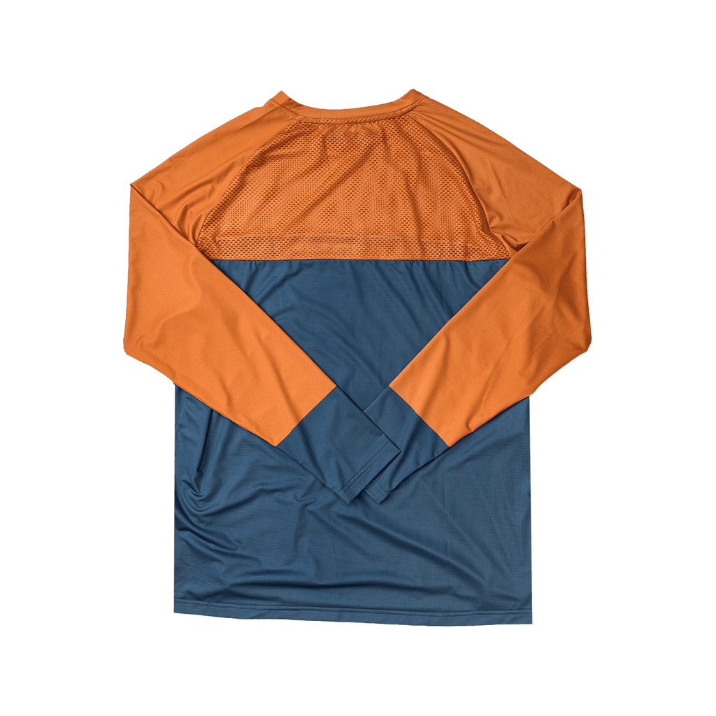 Long Sleeve VenTop Jersey - Burning Orange/Slate Grey - UrbanCycling.com