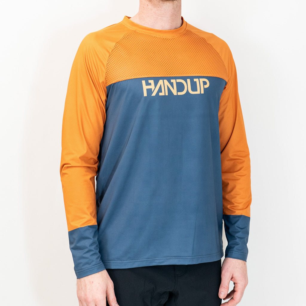 Long Sleeve VenTop Jersey - Burning Orange/Slate Grey - UrbanCycling.com