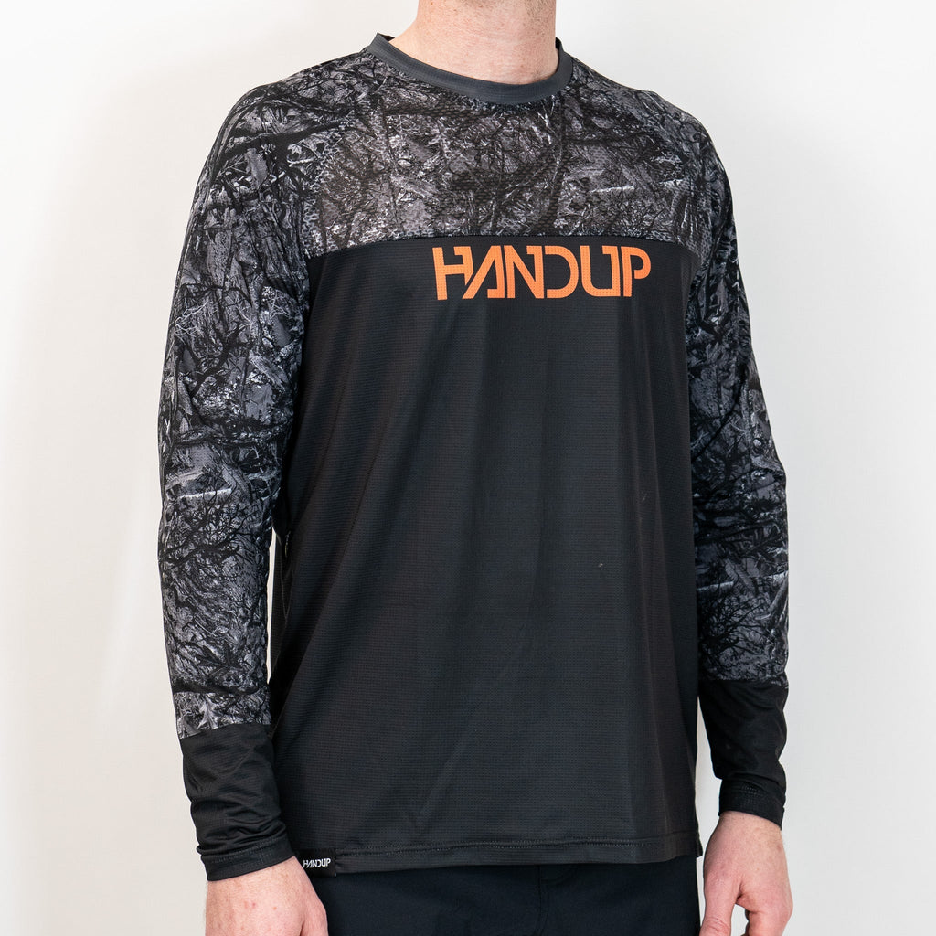 Long Sleeve VenTop Jersey - Grey Timber Camo - UrbanCycling.com